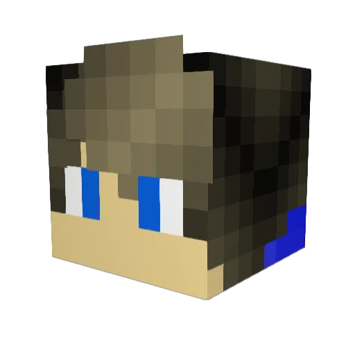RGLCHAOS Minecraft avatar head, 3D render
