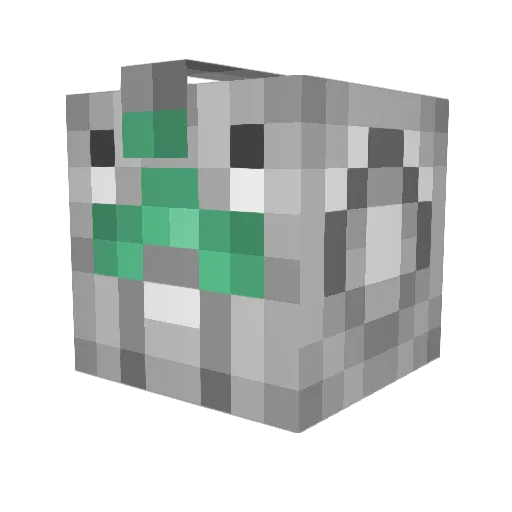 RGM_79_SC Minecraft avatar head, 3D render