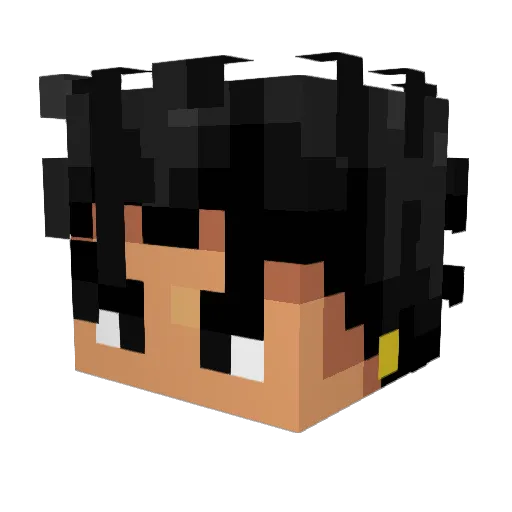 RGZ91GARGREEN Minecraft avatar head, 3D render