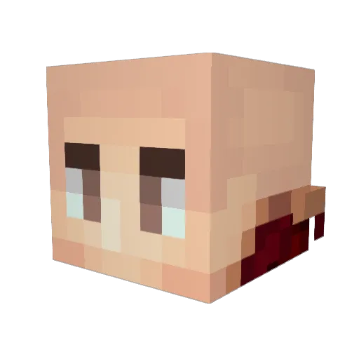 RGreyrat_ Minecraft avatar head, 3D render
