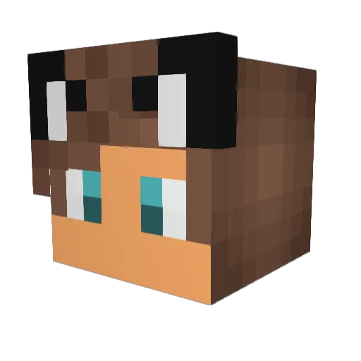 RGspade Minecraft avatar head, 3D render