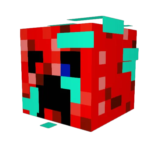 RH188 Minecraft avatar head, 3D render