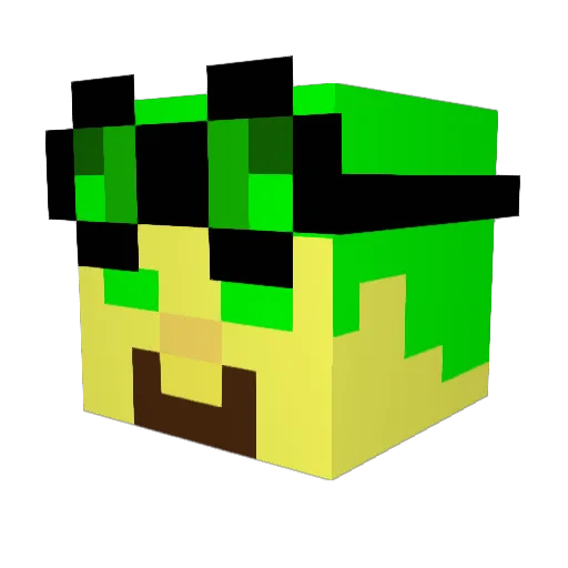 RHC3n Minecraft avatar head, 3D render