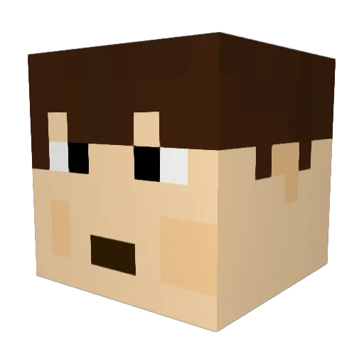 RHDGamingg Minecraft avatar head, 3D render
