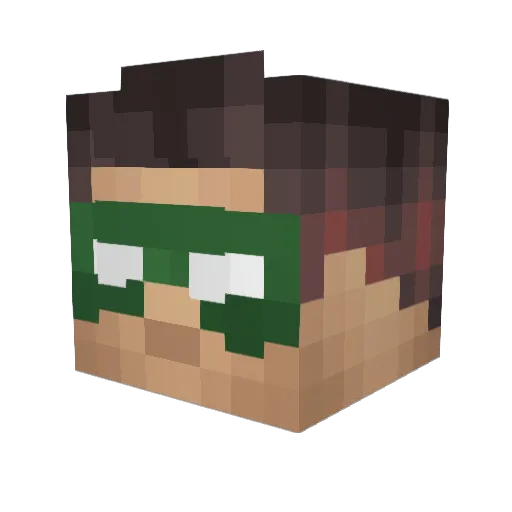 RHFinish Minecraft avatar head, 3D render