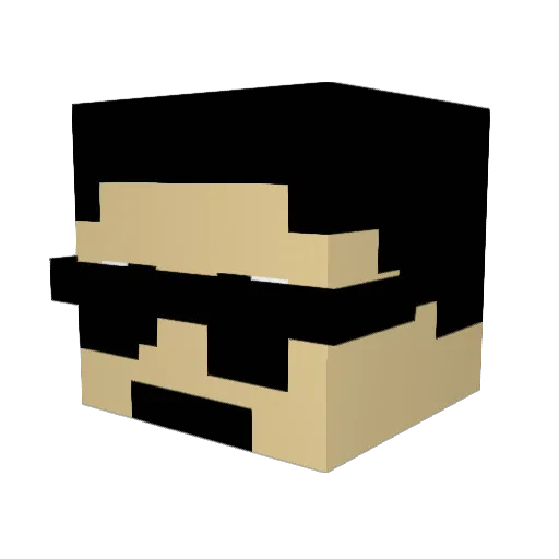 RHX Minecraft avatar head, 3D render