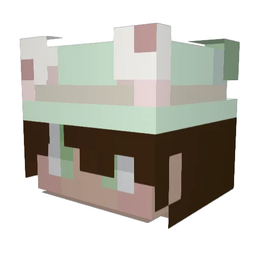 RI0T004 Minecraft avatar head, 3D render