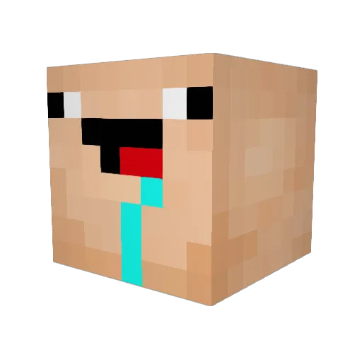RIBSnBIBS Minecraft avatar head, 3D render