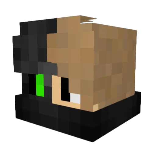 RIBZ04 Minecraft avatar head, 3D render