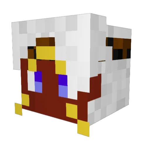 RICARRO1 Minecraft avatar head, 3D render