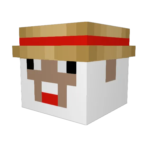 RICE30813 Minecraft avatar head, 3D render