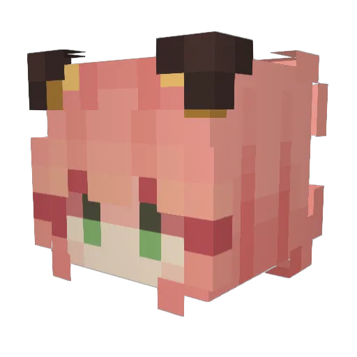 RICESAN Minecraft avatar head, 3D render