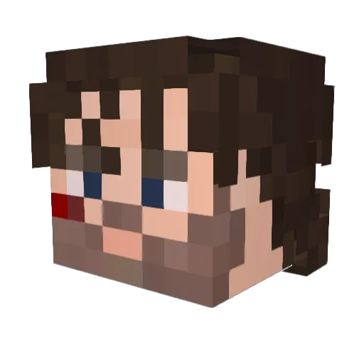 RICKGRIME5 Minecraft avatar head, 3D render
