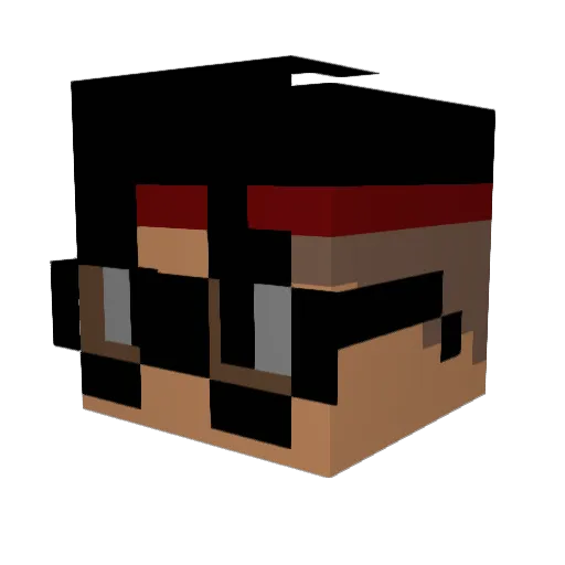 RICKmafuu Minecraft avatar head, 3D render