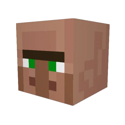 RICRAN Minecraft avatar head, 3D render
