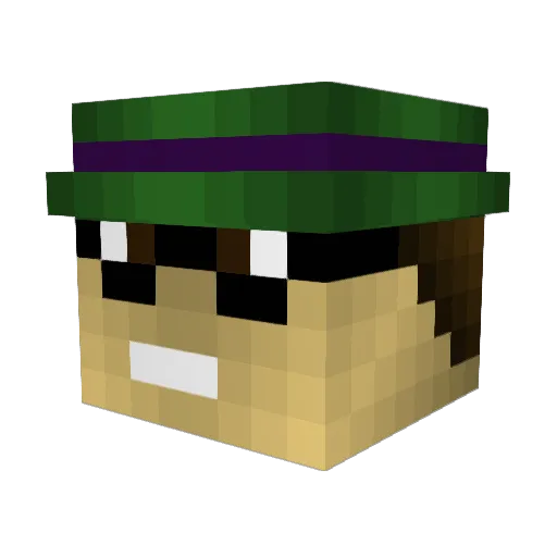 RICXION Minecraft avatar head, 3D render