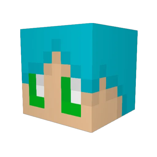 RIDEGAN Minecraft avatar head, 3D render