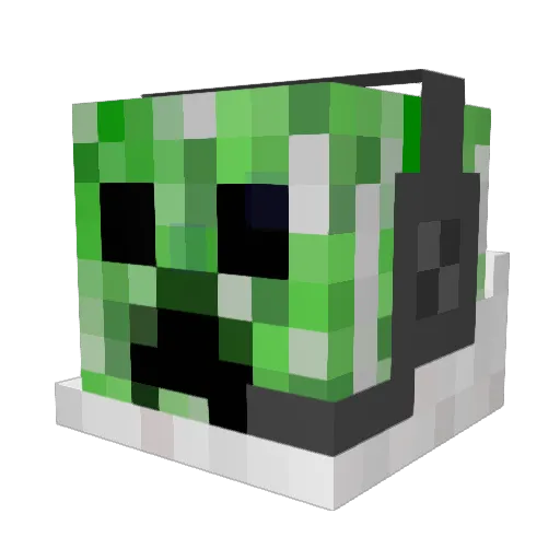 RIM1025 Minecraft avatar head, 3D render