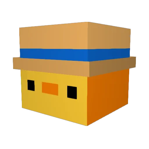 RIMUROID Minecraft avatar head, 3D render