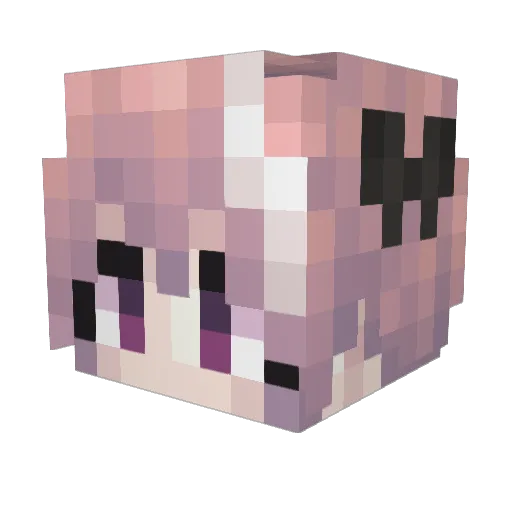 RIMokona Minecraft avatar head, 3D render