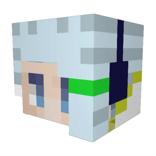 RIN96665 Minecraft avatar head, 3D render