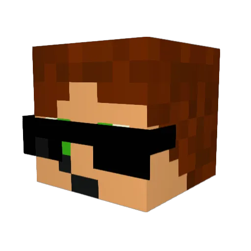 RINAMAUX Minecraft avatar head, 3D render