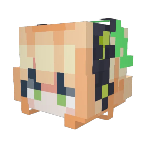 RING0123 Minecraft avatar head, 3D render