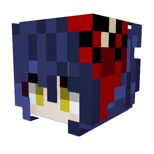 RINNEEE Minecraft avatar head, 3D render