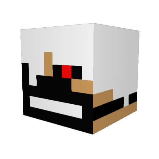 RINYA1 Minecraft avatar head, 3D render