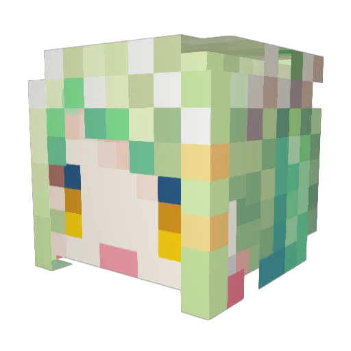 RIN_TOKISAKI Minecraft avatar head, 3D render