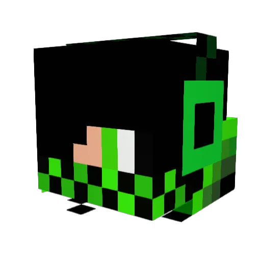 RIPFIX Minecraft avatar head, 3D render
