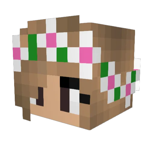 RIPHulk Minecraft avatar head, 3D render