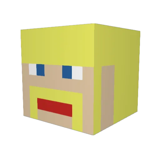 RIP_BOZOo Minecraft avatar head, 3D render