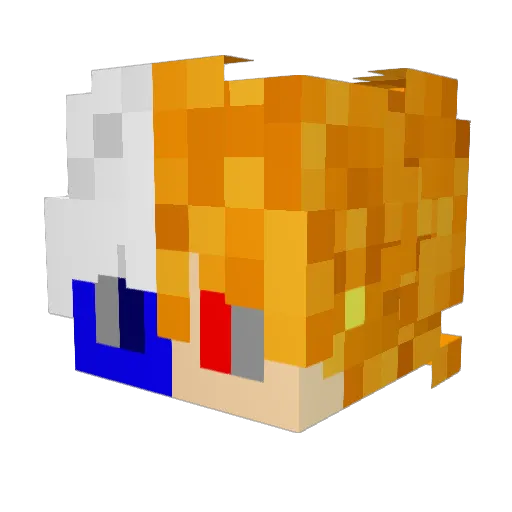 RIP_RZ Minecraft avatar head, 3D render