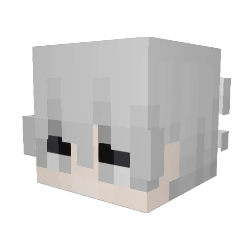 RIP_Rhino Minecraft avatar head, 3D render