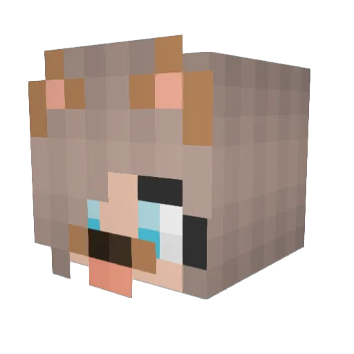 RIP__Kat Minecraft avatar head, 3D render