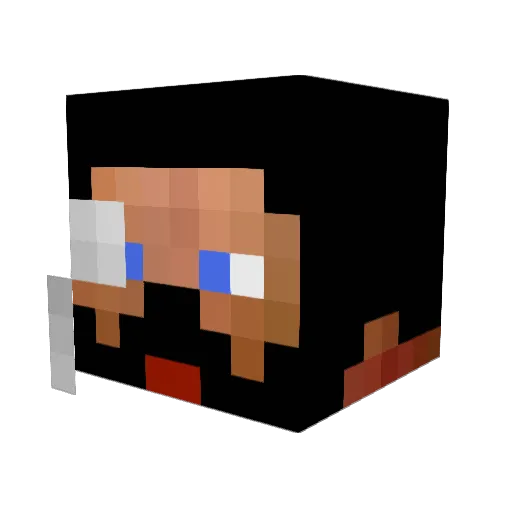 RISE_Legit Minecraft avatar head, 3D render