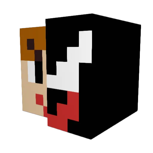 RIUSMA7 Minecraft avatar head, 3D render