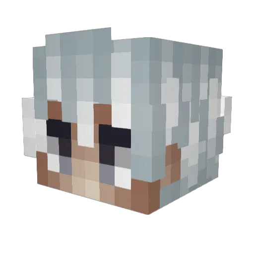 RIYAT0 Minecraft avatar head, 3D render