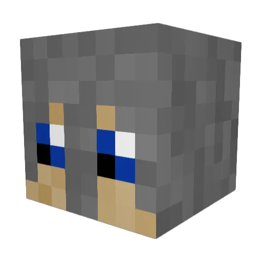 RIZKED Minecraft avatar head, 3D render