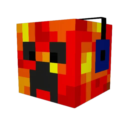 RIcoMilo Minecraft avatar head, 3D render