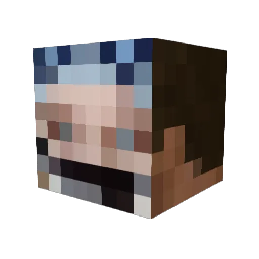RIscRIpt Minecraft avatar head, 3D render