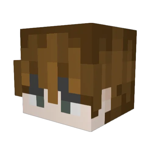 RJ1706 Minecraft avatar head, 3D render