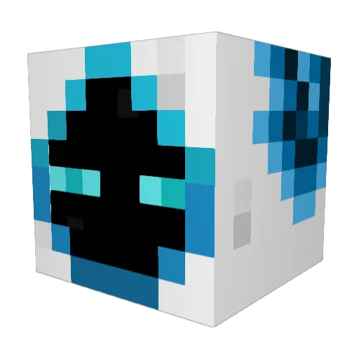 RJ450 Minecraft avatar head, 3D render