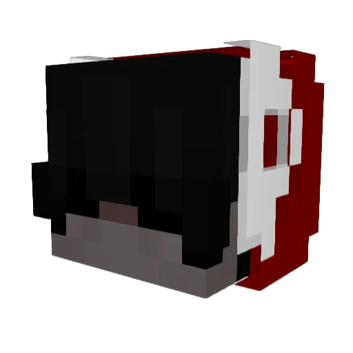 RJ511 Minecraft avatar head, 3D render