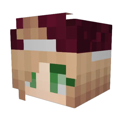 RJ523 Minecraft avatar head, 3D render