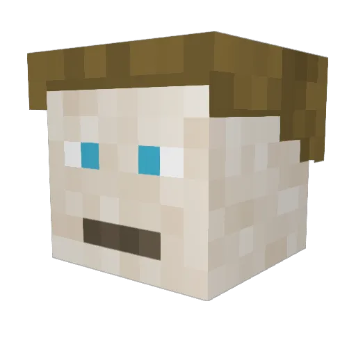 RJK662 Minecraft avatar head, 3D render