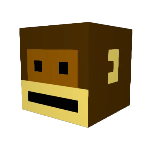 RJSAGS117 Minecraft avatar head, 3D render