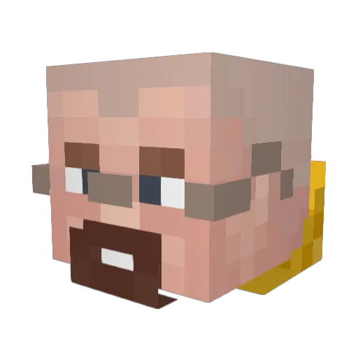 RJTheDJ Minecraft avatar head, 3D render