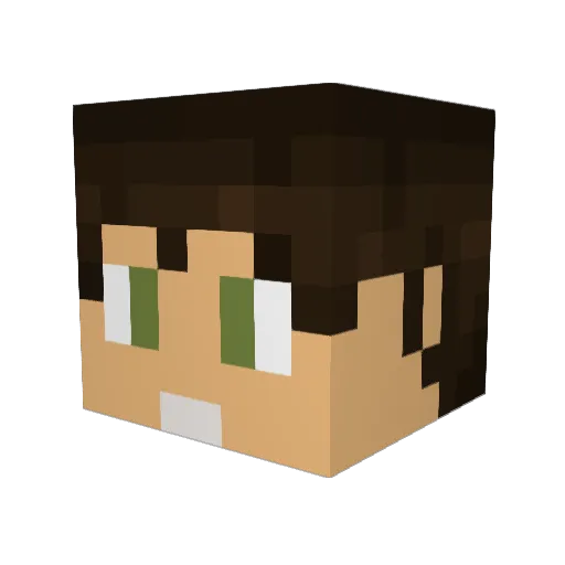 RJ_Clark Minecraft avatar head, 3D render